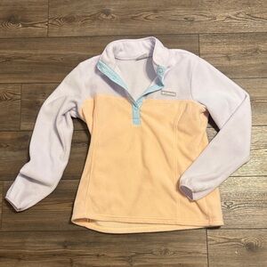 Columbia Peach and Lavender Fleece Pullover